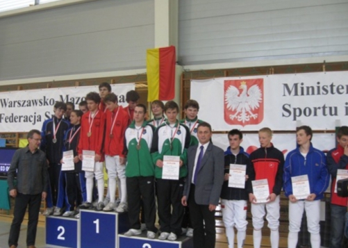Brązowy medal z Mistrzostw Polski dla drużyny szpadzistów z Rybnika