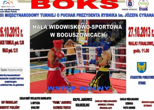 XIII Międzynarodowy Turniej Bokserski - zaporszenie