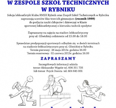 Nabór do klasy sportowej w lekkiej atletyce