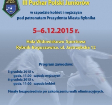III Puchar Polski Juniorów KOMUNIKAT ORGANIZACYJNY