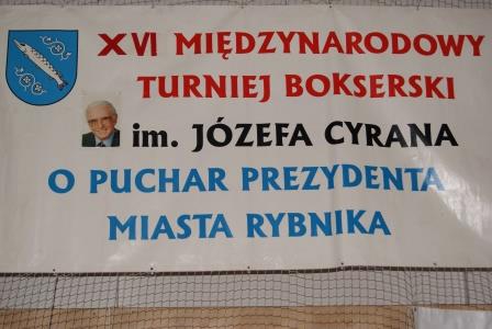 XVI Międzynarodowym Turnieju Bokserskim o Puchar Prezydenta Miasta Rybnika im. Józefa Cyrana.