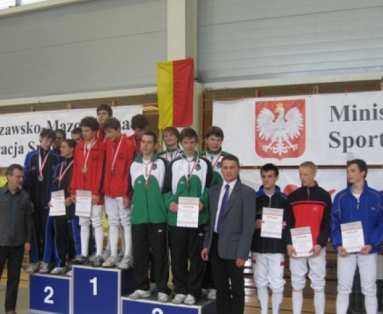 Brązowy medal z Mistrzostw Polski dla drużyny szpadzistów z Rybnika