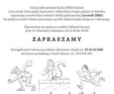 Nabór do klasy sportowej w lekkiej atletyce